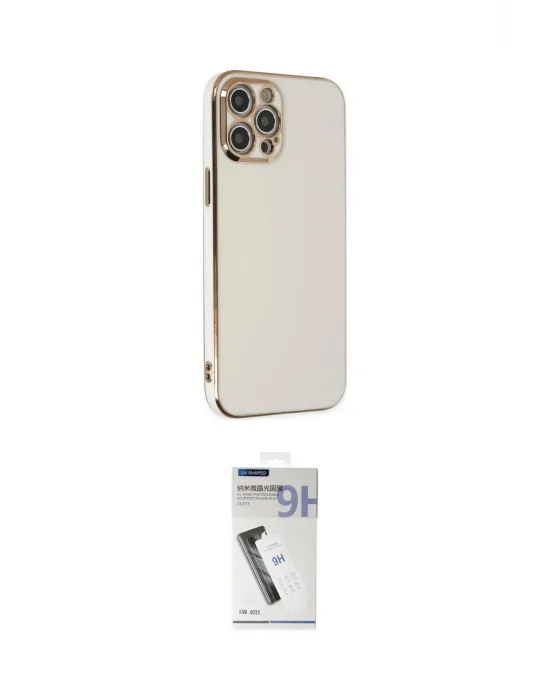 ieg™ iPhone 12 Pro Kılıf Yankı Serisi - Şeffaf Uv Polymer Nano Ekran Koruyucu