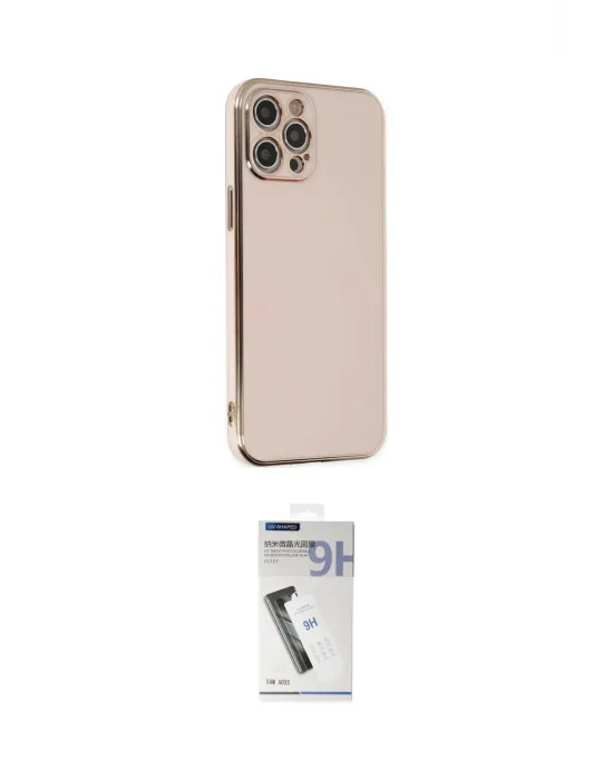 ieg™ iPhone 12 Pro Kılıf Yankı Serisi - Şeffaf Uv Polymer Nano Ekran Koruyucu