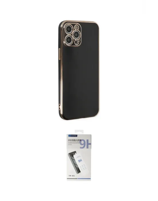 ieg™ iPhone 12 Pro Kılıf Yankı Serisi - Şeffaf Uv Polymer Nano Ekran Koruyucu