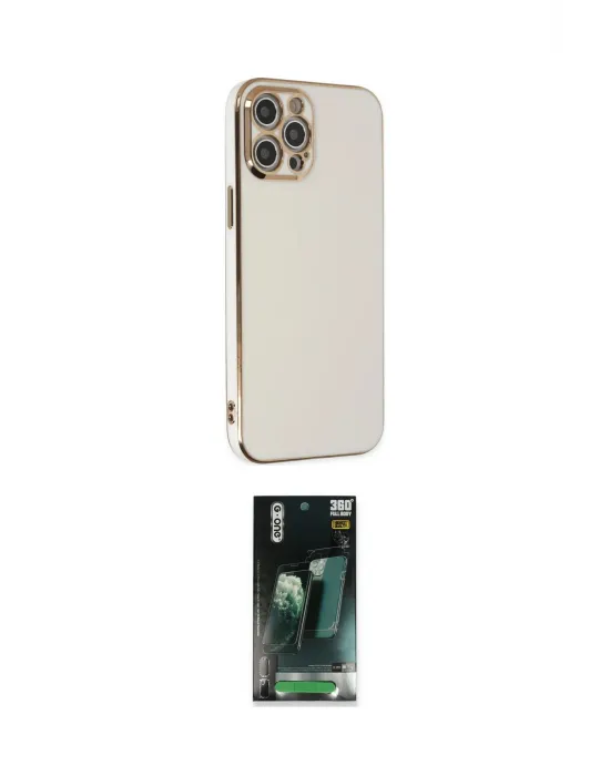 ieg™ iPhone 12 Pro Kılıf Yankı Serisi - Siyah 360 Mat Full Body Arka Koruyucu