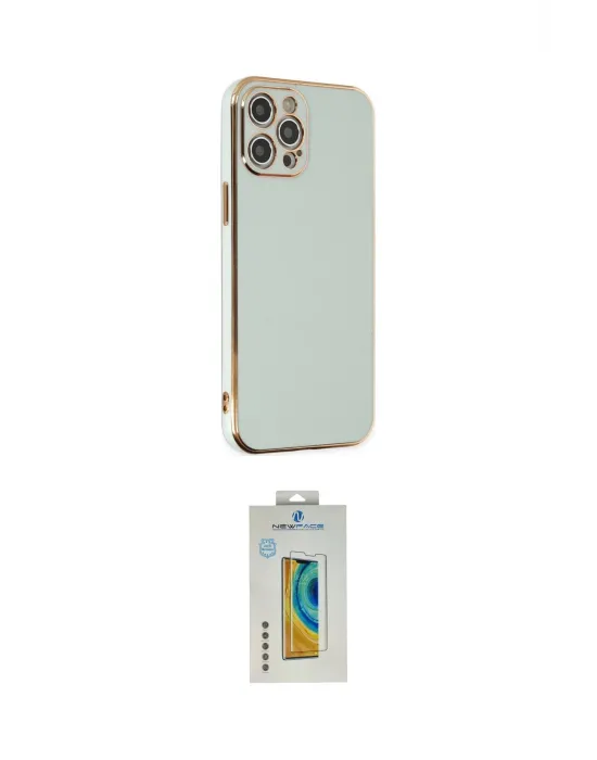ieg™ iPhone 12 Pro Kılıf Yankı Serisi - Siyah Polymer Nano Ekran Koruyucu