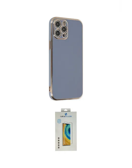 ieg™ iPhone 12 Pro Kılıf Yankı Serisi - Siyah Polymer Nano Ekran Koruyucu