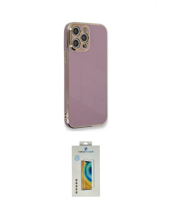 ieg™ iPhone 12 Pro Kılıf Yankı Serisi - Siyah Polymer Nano Ekran Koruyucu