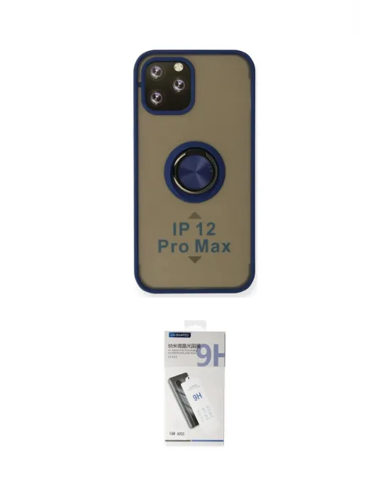 ieg™ iPhone 12 Pro Kılıf Yörünge Çizgi - Şeffaf Uv Polymer Nano Ekran Koruyucu
