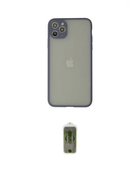 ieg™ iPhone 12 Pro Max Kılıf Ahenk Çizgi Serisi - Siyah Joko Magic 5D Hayalet Cam