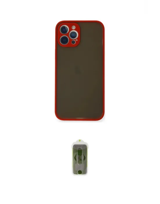 ieg™ iPhone 12 Pro Max Kılıf Ahenk Çizgi Serisi - Siyah Joko Magic 5D Hayalet Cam