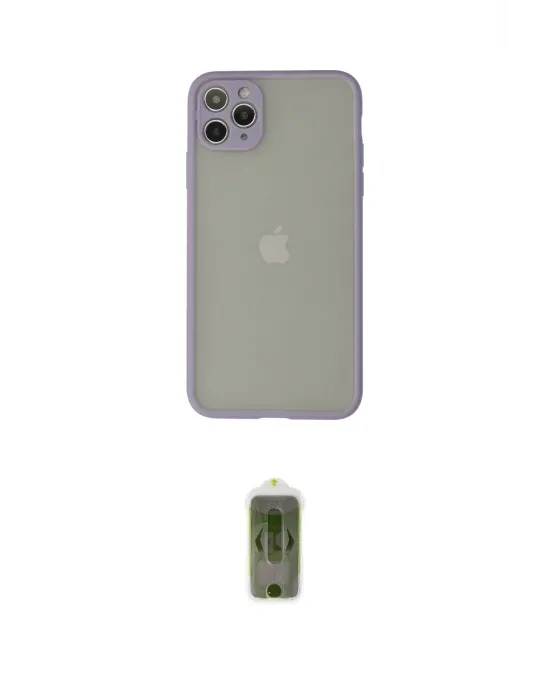ieg™ iPhone 12 Pro Max Kılıf Ahenk Çizgi Serisi - Siyah Joko Magic 5D Hayalet Cam