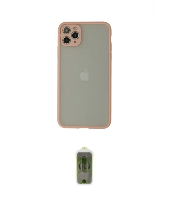 ieg™ iPhone 12 Pro Max Kılıf Ahenk Çizgi Serisi - Siyah Joko Magic 5D Hayalet Cam