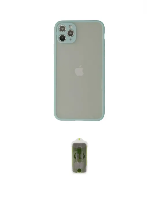ieg™ iPhone 12 Pro Max Kılıf Ahenk Çizgi Serisi - Siyah Joko Magic 5D Hayalet Cam