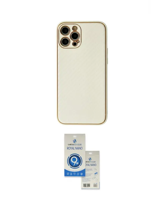 ieg™ iPhone 12 Pro Max Kılıf Ahenk Işık - Şeffaf Royal Nano Ekran Koruyucu