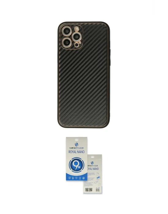 ieg™ iPhone 12 Pro Max Kılıf Ahenk Işık - Şeffaf Royal Nano Ekran Koruyucu