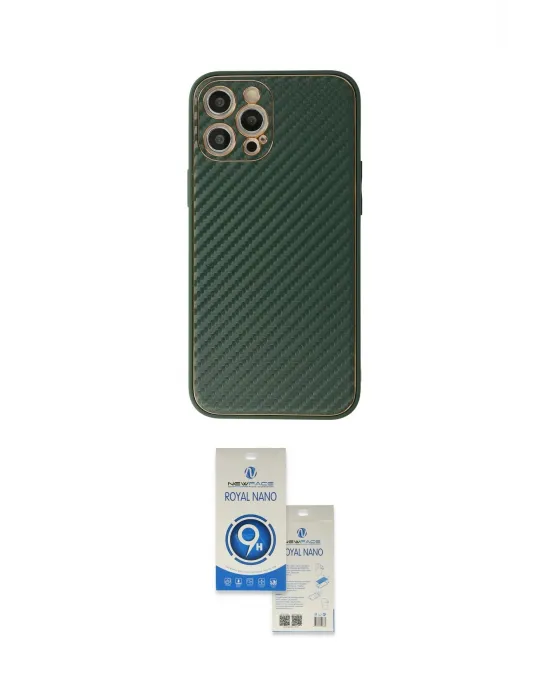 ieg™ iPhone 12 Pro Max Kılıf Ahenk Işık - Şeffaf Royal Nano Ekran Koruyucu