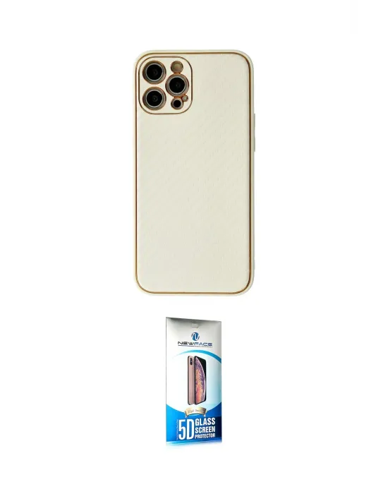 ieg™ iPhone 12 Pro Max Kılıf Ahenk Işık - Siyah 5D Eko Cam Ekran Koruyucu