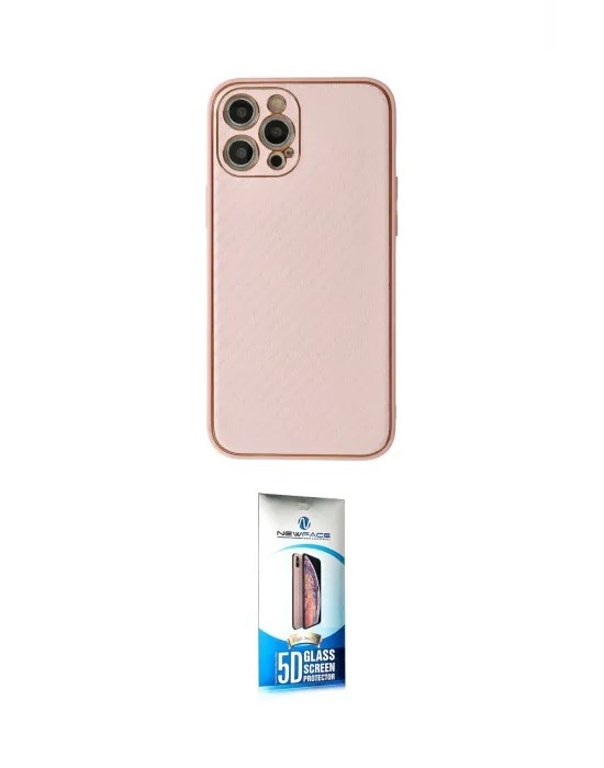 ieg™ iPhone 12 Pro Max Kılıf Ahenk Işık - Siyah 5D Eko Cam Ekran Koruyucu