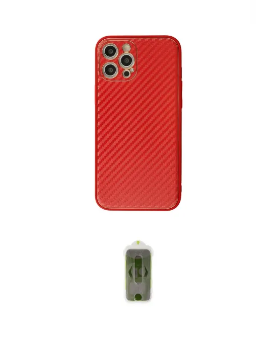 ieg™ iPhone 12 Pro Max Kılıf Ahenk Işık - Siyah Joko Magic 5D Hayalet Cam