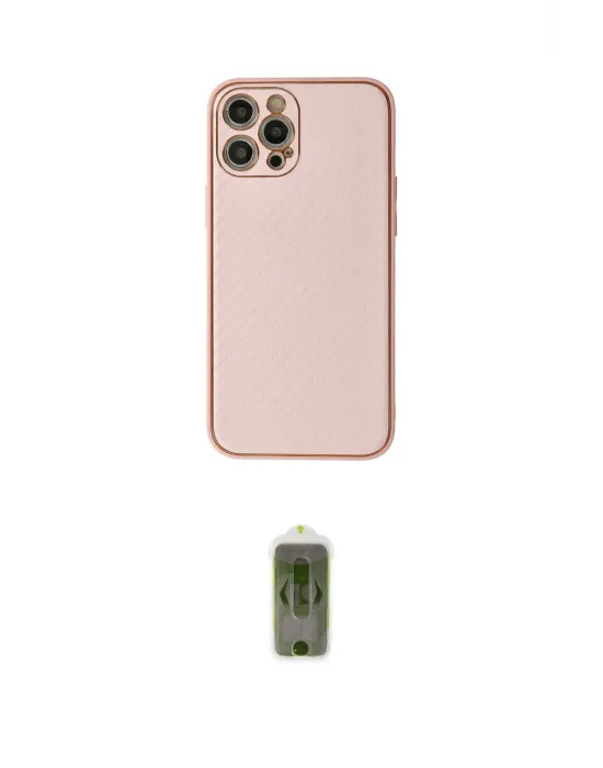 ieg™ iPhone 12 Pro Max Kılıf Ahenk Işık - Siyah Joko Magic 5D Hayalet Cam
