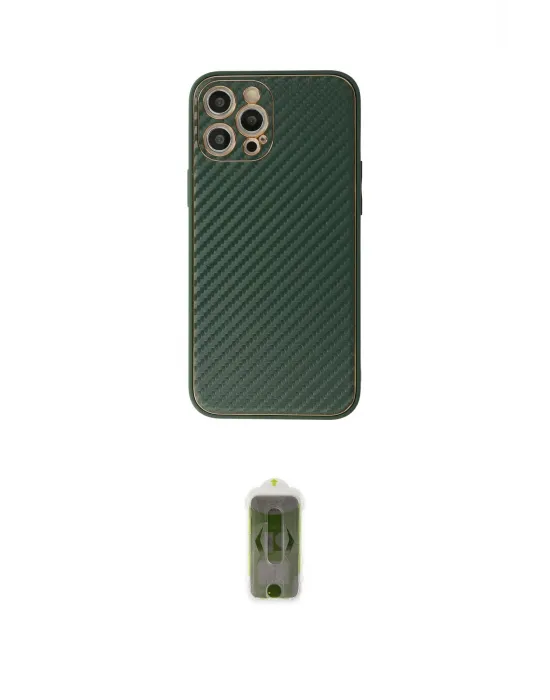 ieg™ iPhone 12 Pro Max Kılıf Ahenk Işık - Siyah Joko Magic 5D Hayalet Cam