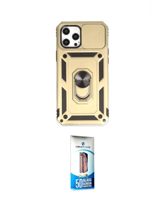 ieg™ iPhone 12 Pro Max Kılıf Ahenk Klasik - Siyah 5D Eko Cam Ekran Koruyucu