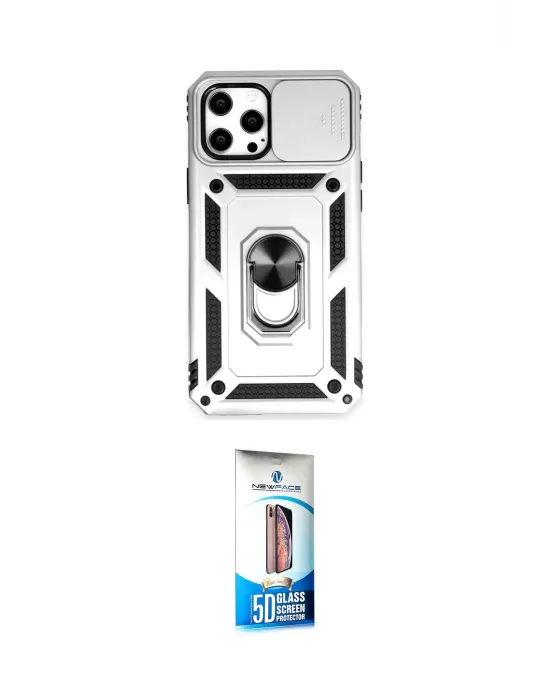 ieg™ iPhone 12 Pro Max Kılıf Ahenk Klasik - Siyah 5D Eko Cam Ekran Koruyucu