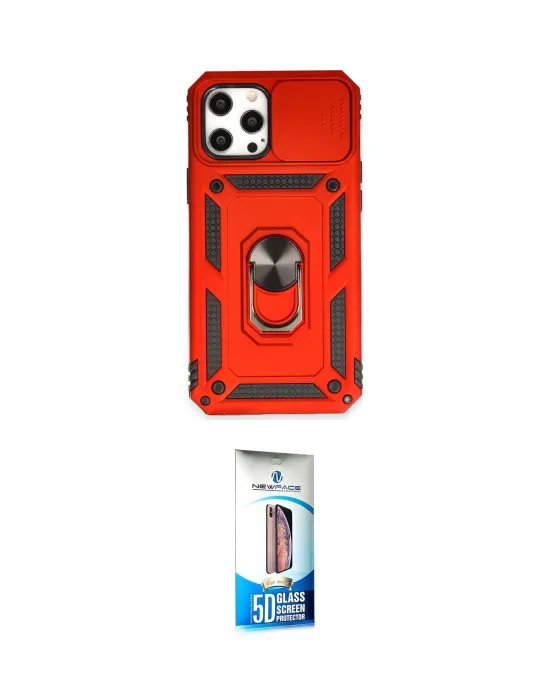 ieg™ iPhone 12 Pro Max Kılıf Ahenk Klasik - Siyah 5D Eko Cam Ekran Koruyucu