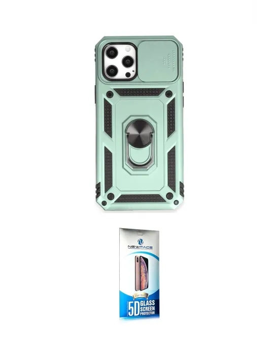 ieg™ iPhone 12 Pro Max Kılıf Ahenk Klasik - Siyah 5D Eko Cam Ekran Koruyucu