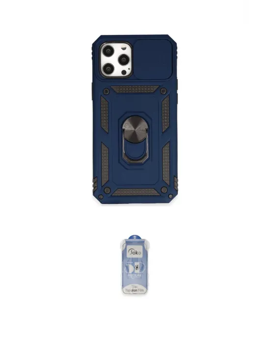 ieg™ iPhone 12 Pro Max Kılıf Ahenk Klasik - Siyah Joko Magic 5D Cam