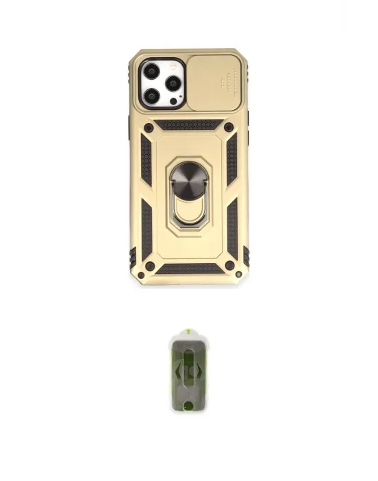 ieg™ iPhone 12 Pro Max Kılıf Ahenk Klasik - Siyah Joko Magic 5D Hayalet Cam