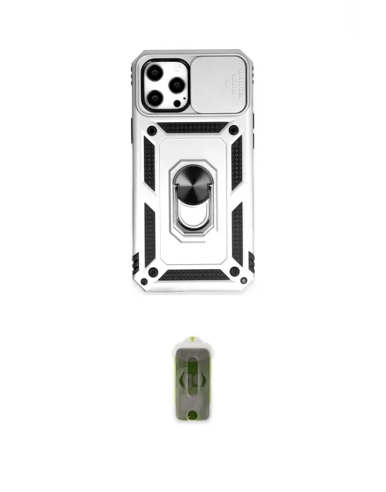 ieg™ iPhone 12 Pro Max Kılıf Ahenk Klasik - Siyah Joko Magic 5D Hayalet Cam