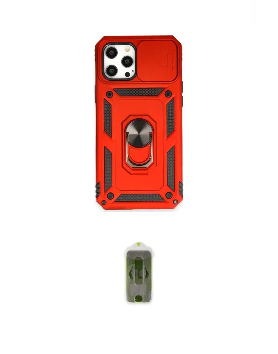 ieg™ iPhone 12 Pro Max Kılıf Ahenk Klasik - Siyah Joko Magic 5D Hayalet Cam