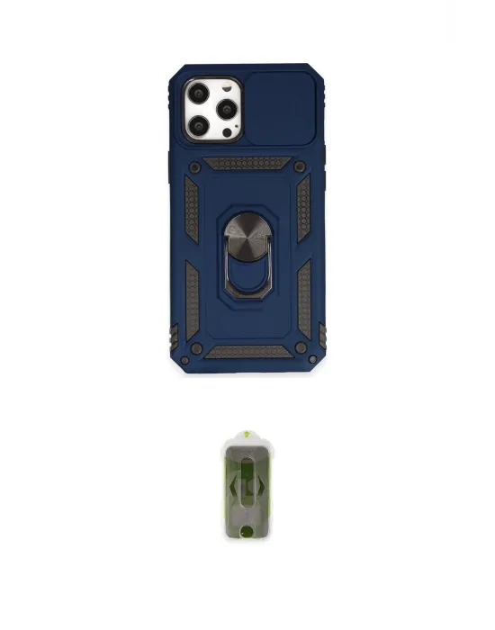 ieg™ iPhone 12 Pro Max Kılıf Ahenk Klasik - Siyah Joko Magic 5D Hayalet Cam