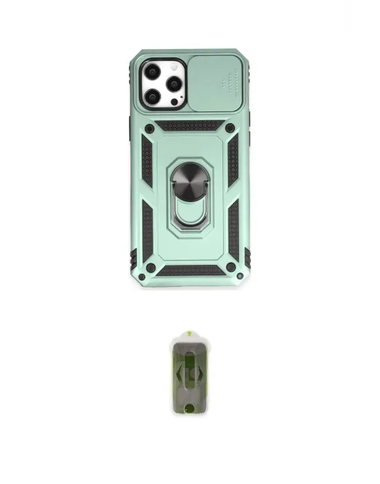 ieg™ iPhone 12 Pro Max Kılıf Ahenk Klasik - Siyah Joko Magic 5D Hayalet Cam