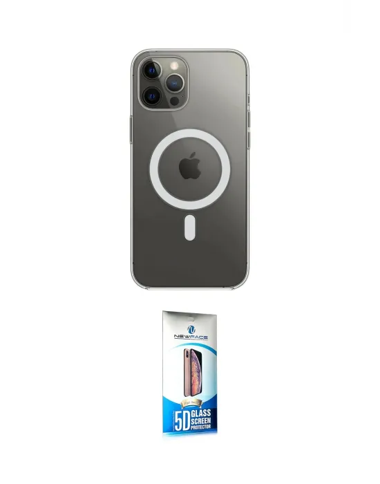 ieg™ iPhone 12 Pro Max Kılıf Ahenk Yansıma Prime - Siyah 5D Eko Cam Ekran Koruyucu