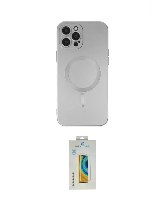 ieg™ iPhone 12 Pro Max Kılıf Akış Minimal Özel Seri - Siyah Polymer Nano Ekran Koruyucu