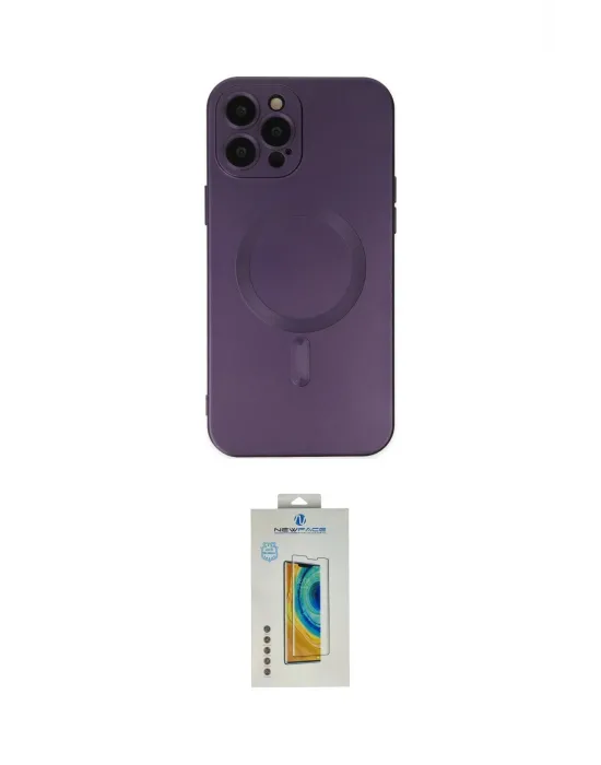 ieg™ iPhone 12 Pro Max Kılıf Akış Minimal Özel Seri - Siyah Polymer Nano Ekran Koruyucu