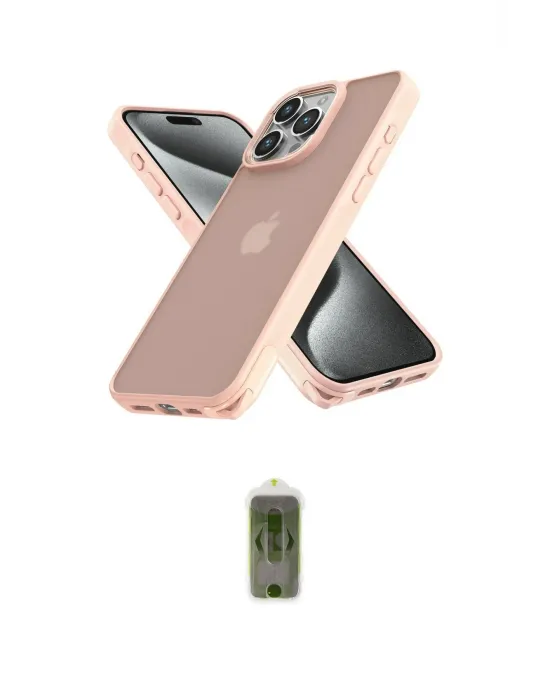 ieg™ iPhone 12 Pro Max Kılıf Atlas Form - Siyah Joko Magic 5D Hayalet Cam