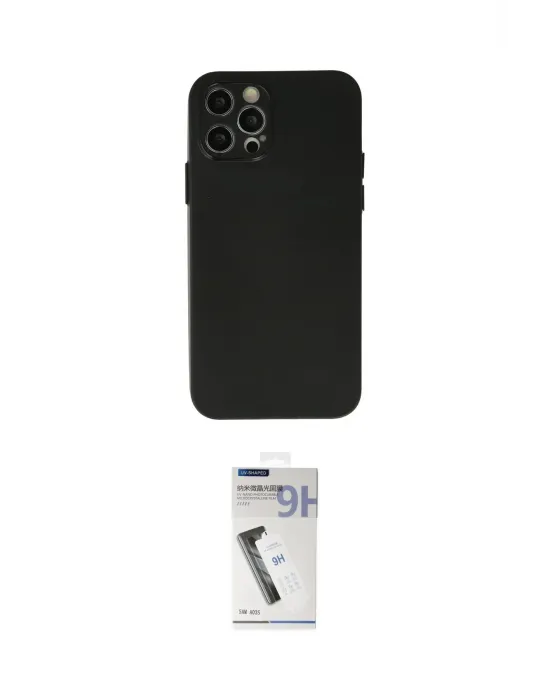 ieg™ iPhone 12 Pro Max Kılıf Atlas Minimal Prime - Şeffaf Uv Polymer Nano Ekran Koruyucu