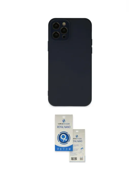 ieg™ iPhone 12 Pro Max Kılıf Çekirdek Modern Serisi - Şeffaf Royal Nano Ekran Koruyucu