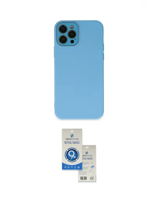 ieg™ iPhone 12 Pro Max Kılıf Çekirdek Modern Serisi - Şeffaf Royal Nano Ekran Koruyucu