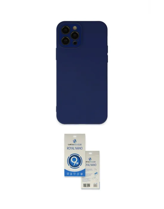 ieg™ iPhone 12 Pro Max Kılıf Çekirdek Modern Serisi - Şeffaf Royal Nano Ekran Koruyucu