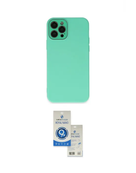 ieg™ iPhone 12 Pro Max Kılıf Çekirdek Modern Serisi - Şeffaf Royal Nano Ekran Koruyucu