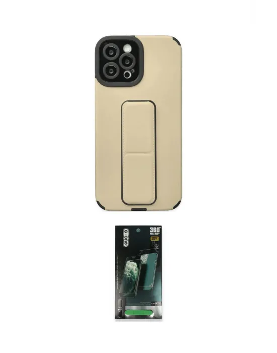 ieg™ iPhone 12 Pro Max Kılıf Çekirdek Yansıma - Şeffaf 360 Full Body Arka Koruyucu