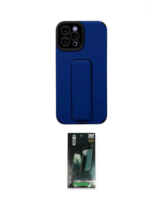 ieg™ iPhone 12 Pro Max Kılıf Çekirdek Yansıma - Şeffaf 360 Full Body Arka Koruyucu
