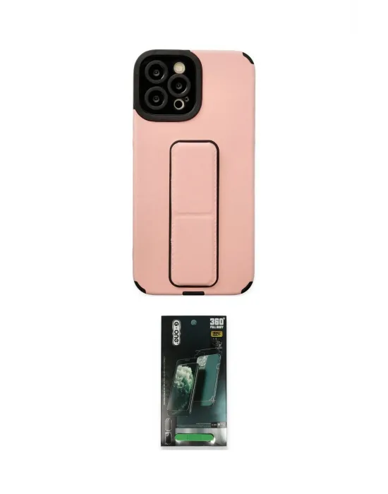 ieg™ iPhone 12 Pro Max Kılıf Çekirdek Yansıma - Şeffaf 360 Full Body Arka Koruyucu
