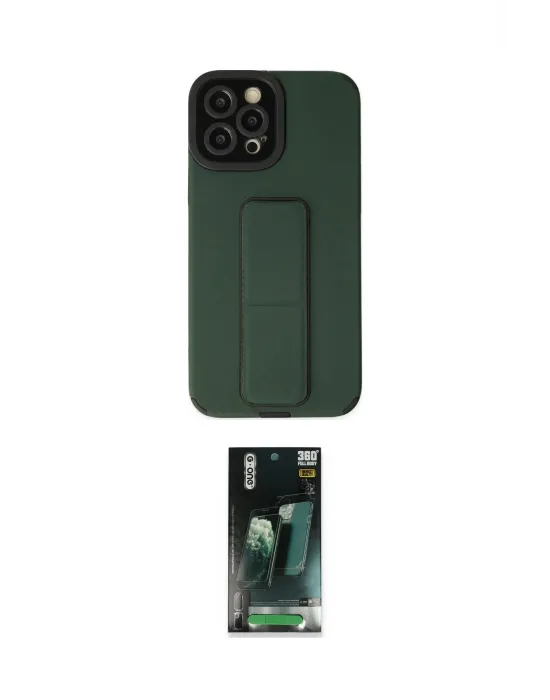 ieg™ iPhone 12 Pro Max Kılıf Çekirdek Yansıma - Şeffaf 360 Full Body Arka Koruyucu