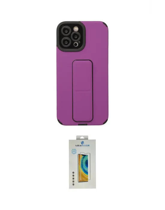 ieg™ iPhone 12 Pro Max Kılıf Çekirdek Yansıma - Siyah Polymer Nano Ekran Koruyucu