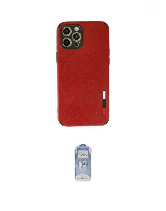ieg™ iPhone 12 Pro Max Kılıf Doruk Asil Koleksiyonu - Siyah Joko Magic 5D Cam