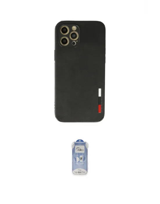 ieg™ iPhone 12 Pro Max Kılıf Doruk Asil Koleksiyonu - Siyah Joko Magic 5D Cam