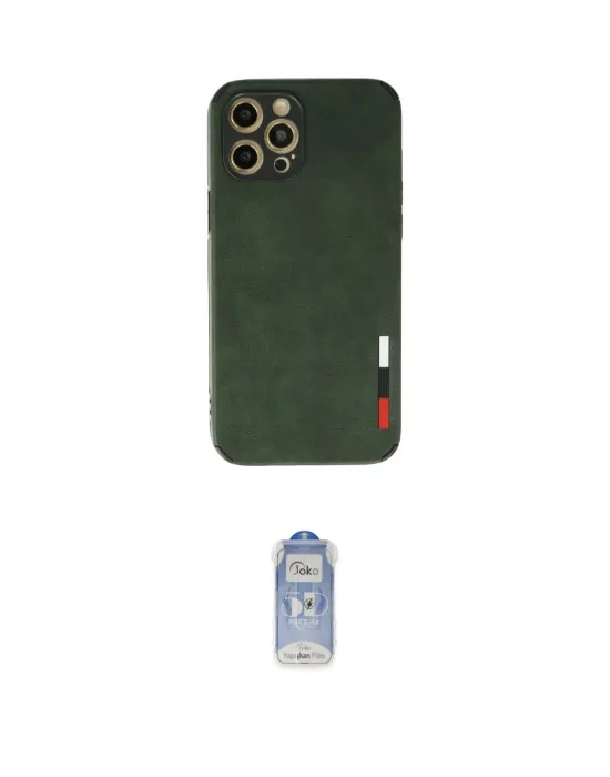 ieg™ iPhone 12 Pro Max Kılıf Doruk Asil Koleksiyonu - Siyah Joko Magic 5D Cam