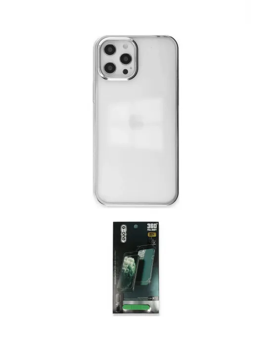 ieg™ iPhone 12 Pro Max Kılıf Doruk Doku Prime - Şeffaf 360 Full Body Arka Koruyucu