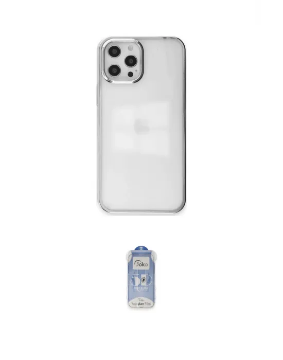 ieg™ iPhone 12 Pro Max Kılıf Doruk Doku Prime - Siyah Joko Magic 5D Cam